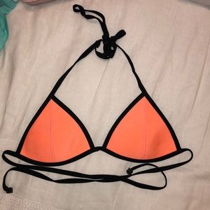 triangl orange swim top!